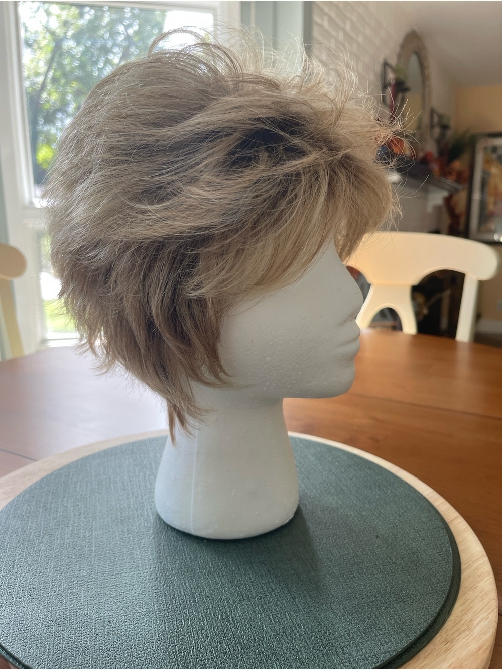Envy Short Layered Light Ash Blonde Wig
